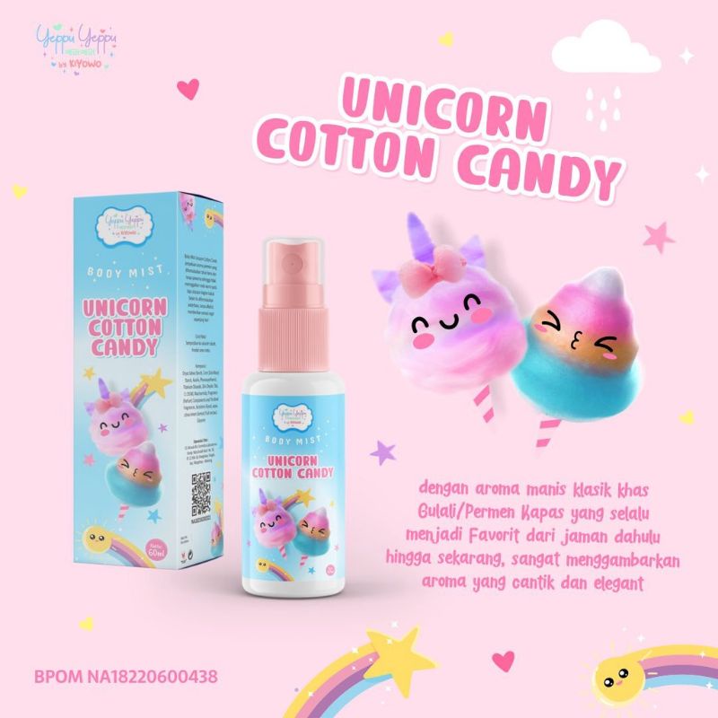 [60ml] (Ready New Varian) Yeppu-Yeppu Body Mist | Bodymist Dessert Series Chingu x Yeppu-Yeppu by Kiyowo Dessert Series
