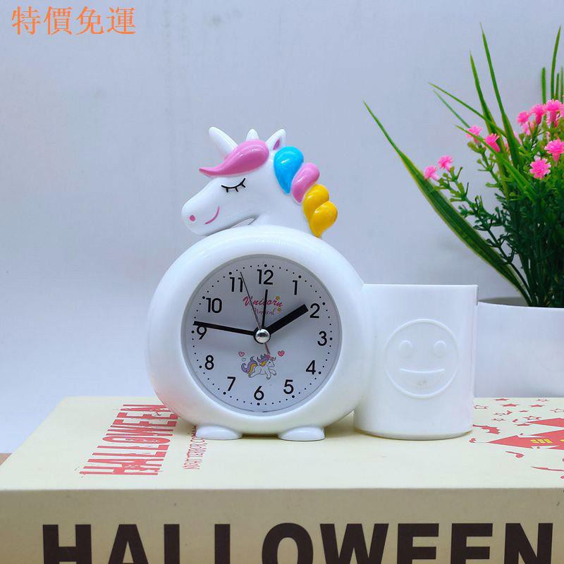Jam Beker Unicorn BEEP Serbaguna / Jam Alarm mini Karakter Kuda Poni dan Tempat Pensil