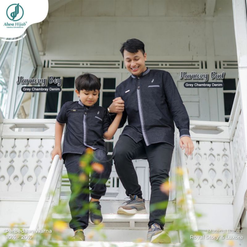 Koko anak harmony Alwa hijab / Koko anak lengan pendek premium