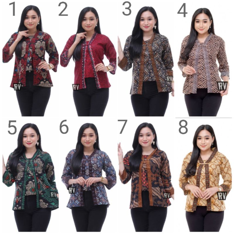 BAJU BATIK WANITA MODERN MONALISA GENES M,L,XL asli PEKALONGAN