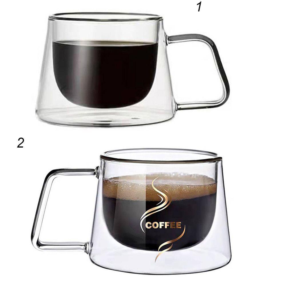 Suyo 200ml Cangkir Kopi Teh Anti Panas Double Wall Insulated Breakfast Mug