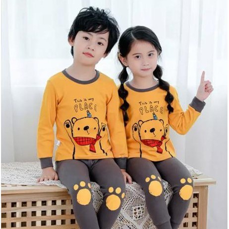 BAJU TIDUR ANAK COUPLE KEKINIAN/BAJU TIDUAR ANAK PEREMPUAN/LAKI-LAKI