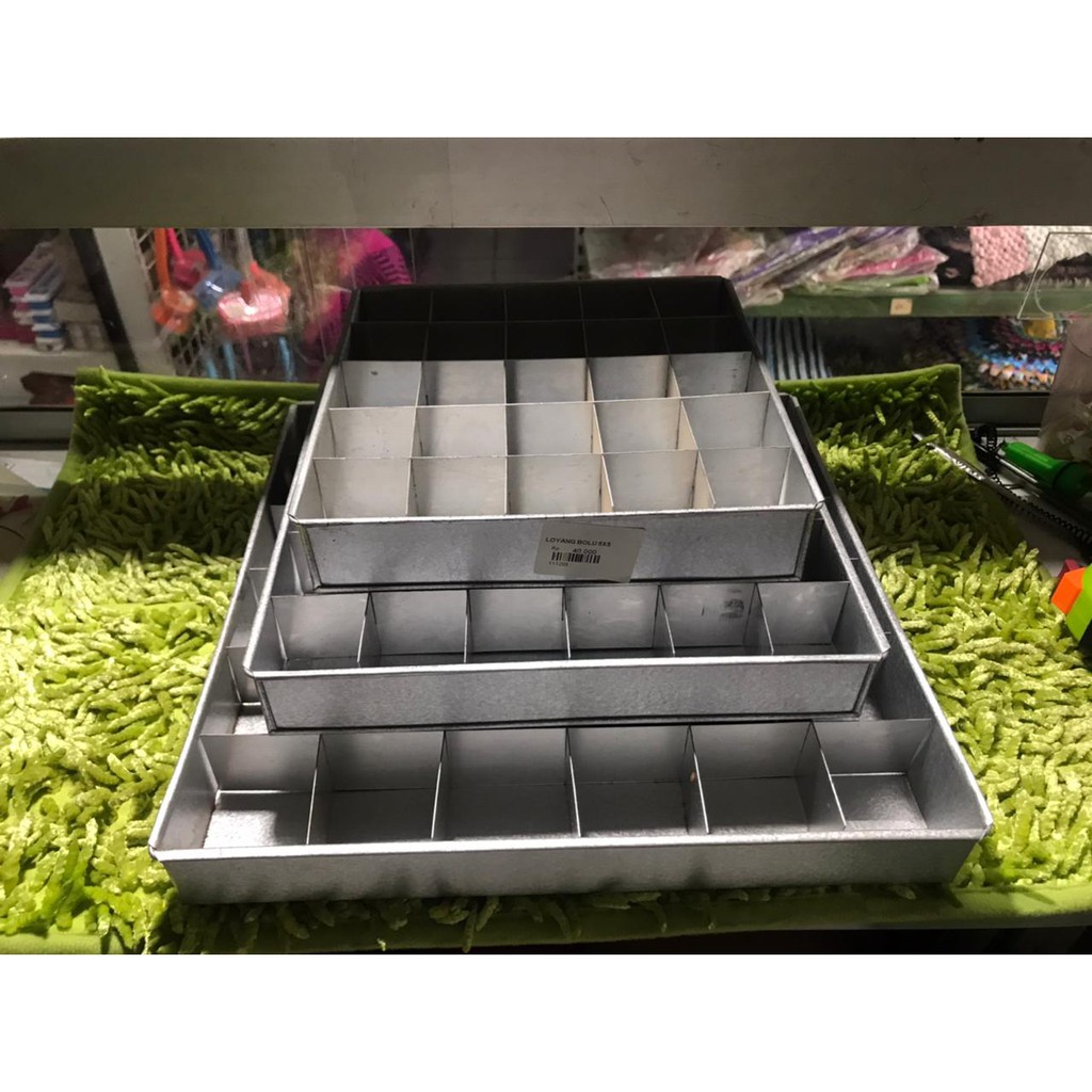 Loyang kue bolu sekat - Loyang kotak kecil - Loyang bongkar pasang Kotak 20cm