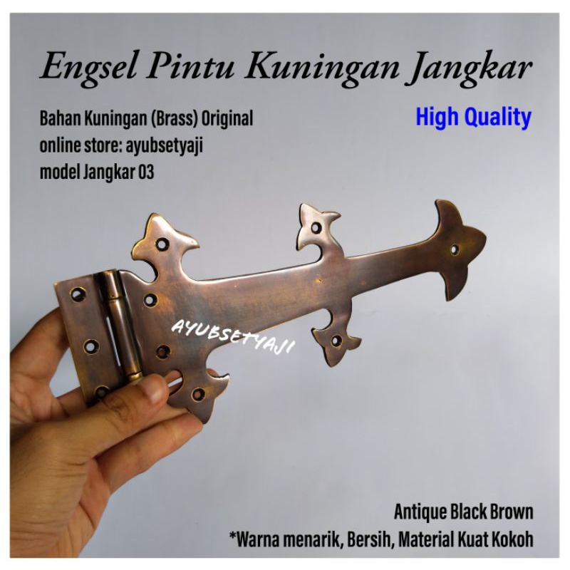 Engsel Pintu Panah Jangkar 03 Kuningan engsel pintu Gerbang Rumah klasik antik Kuat Tebal engsel pin