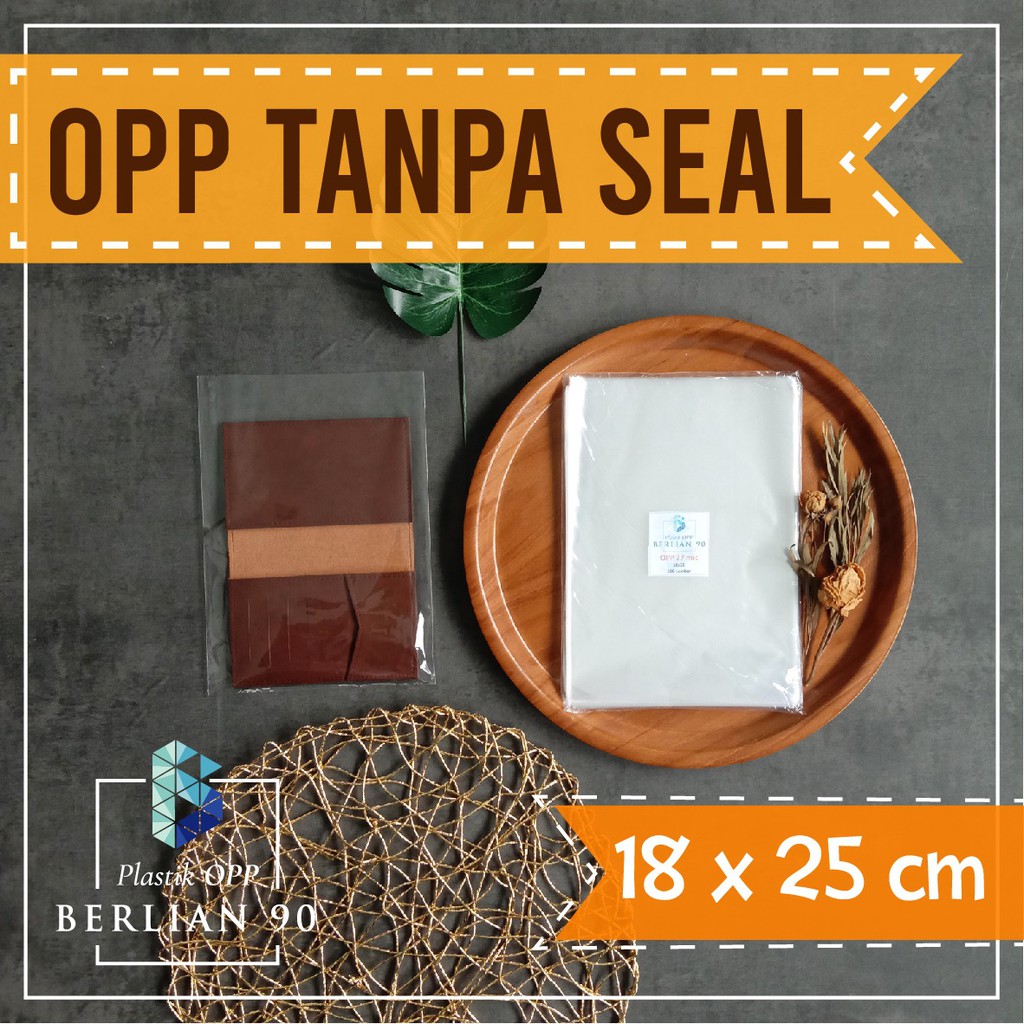 PLASTIK OPP TANPA LEM 18 x 25 cm 30s mic / Plastik Kaca Tebal 30s MIC / Plastik souvenir isi 100 lem
