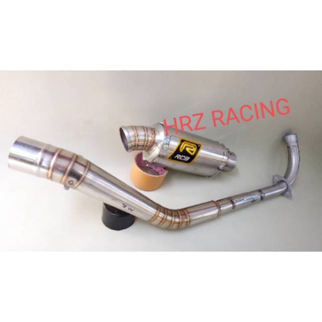 Knalpot RCB oval kolong supra x 125 , kharisma , jupiter z , mx lama , mx new , vega r , vega zr dll