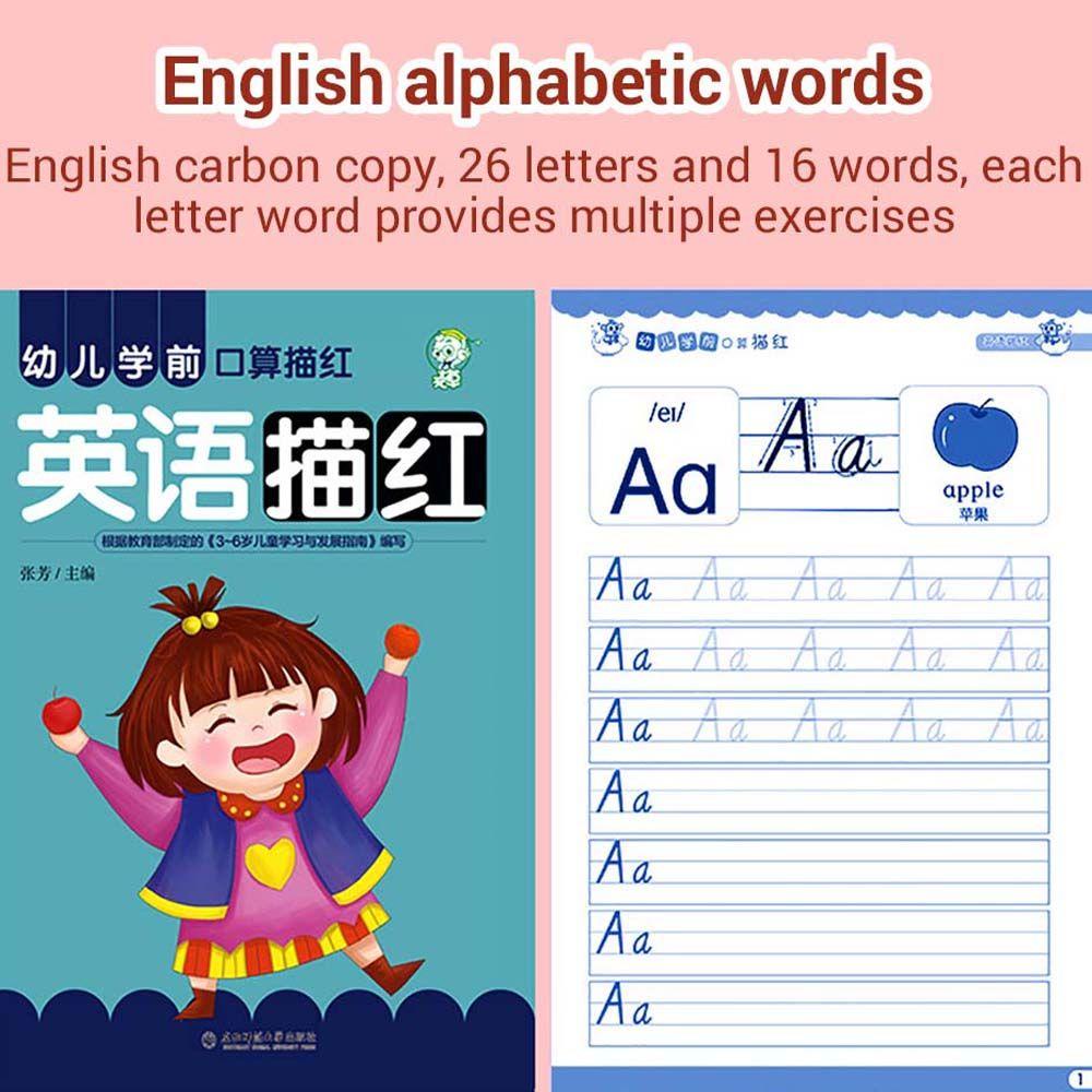 Lanfy Kids Buku Latihan Matematika Anak Tulisan Alfabet Inggris Aritmatika Karakter Cina Belajar Matematika