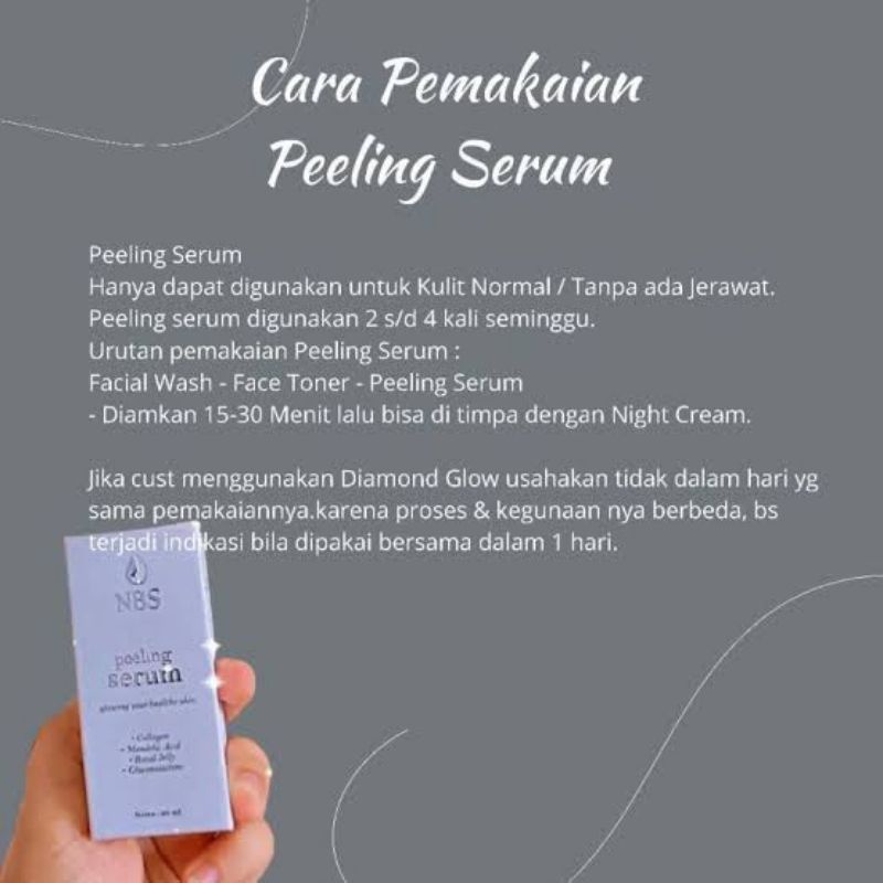 Peeling Serum NBS / Peeling NBS / Serum NBS / Peeling Serum / Manfaat Serum Peeling / Serum untuk kulit normal /Peeling Original / Serum Original / Original 100% / Siap Kirim keseluruh indonesia