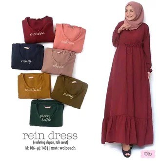 Baju gamis wanita terbaru gamis Remaja kekinian modern 2021 wanita dress Rein maxy