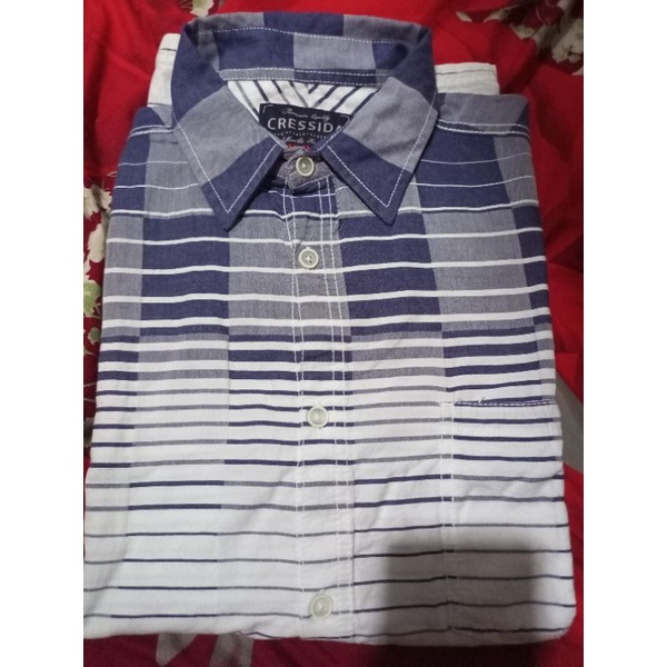 kemeja cressida hitam 3XL putih 3XL