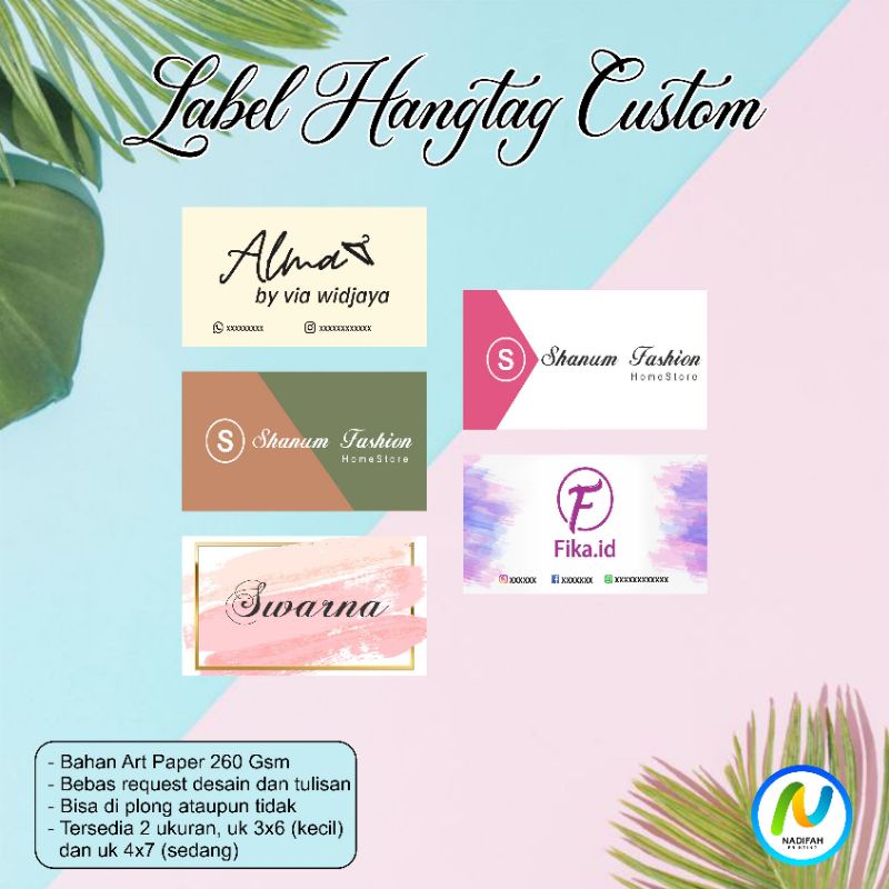 

Label Hangtag Custom Full Colour