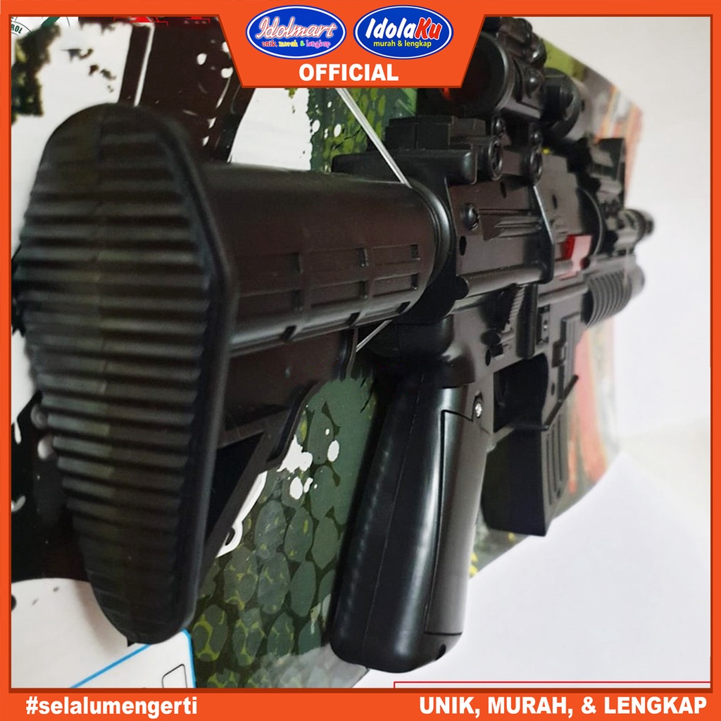 IDOLAKU Mainan senapan M4 / mainan senjata pistol hitam / 518 Fric Gun Hitam SJT