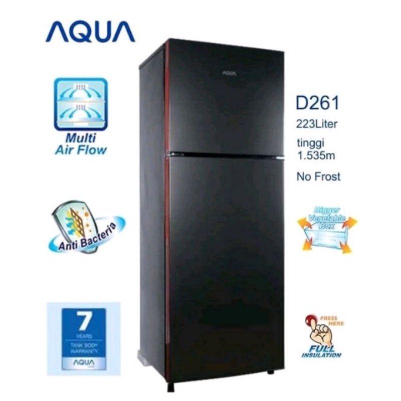 kulkas murah Aqua Sanyo 2 pintu aqr d 261 (khusus Bandung dan Cimahi)