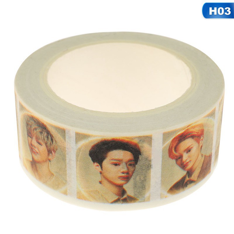 

( BTS ) Yo Yo Store Stiker Kertas / Selotip Washi Gambar BTS Wanna One GOT7 untuk Scrapbook DIY