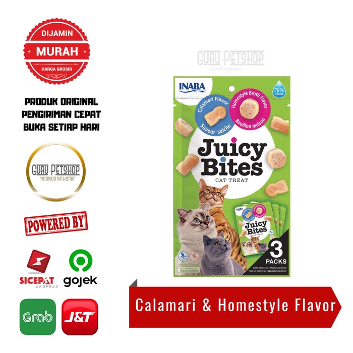 Inaba Juicy Bites Cat Treat ( isi 3 sachet) / Snack Kucing