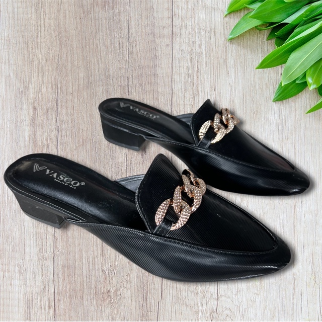 Milicca Sandal Wanita Mules Heels Hak 3 cm Halima