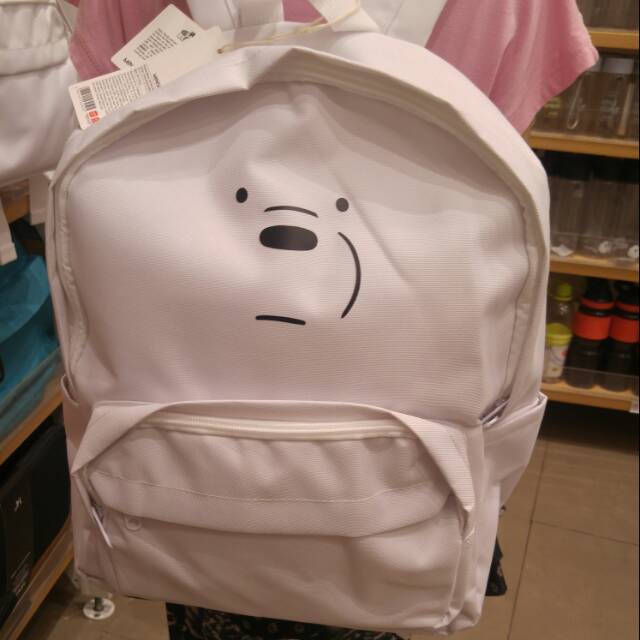 Tas Bag Kids Ice Bear Ransel Putih Anak Korea We Bare Bears