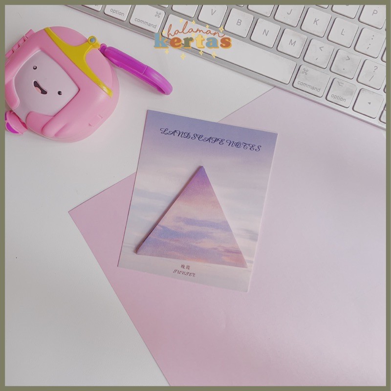 

Gometric Nature Stickynotes (30 lembar stickynotes geometri bertema lanskap alam)