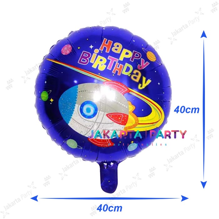 Balon Foil Bulat Rocket / Balon Foil Karakter Roket / Balon Foil Roket