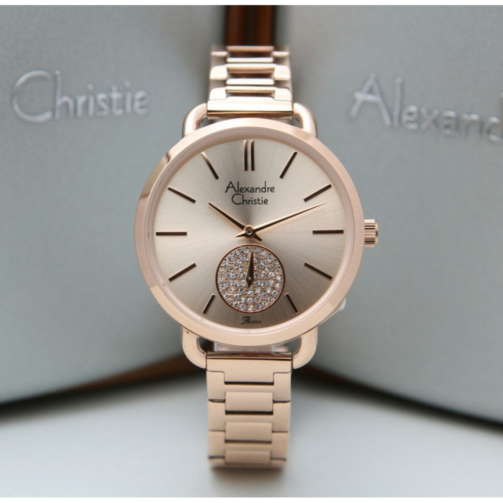 Alexandre Christie AC2901 Original Jam Tangan Wanita Full Rose Gold