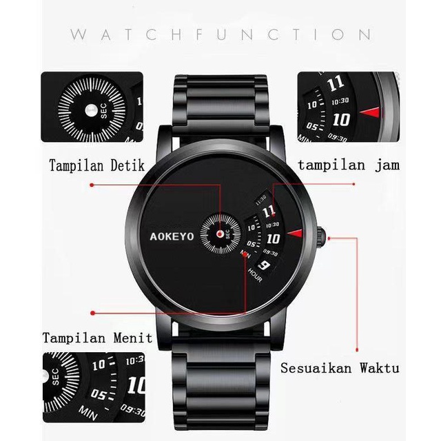 AOKEYO S230 Jam Tangan Pria Anti Air ORI Luxury Bisnis Quartz Watch Free BOX And Kartu-4