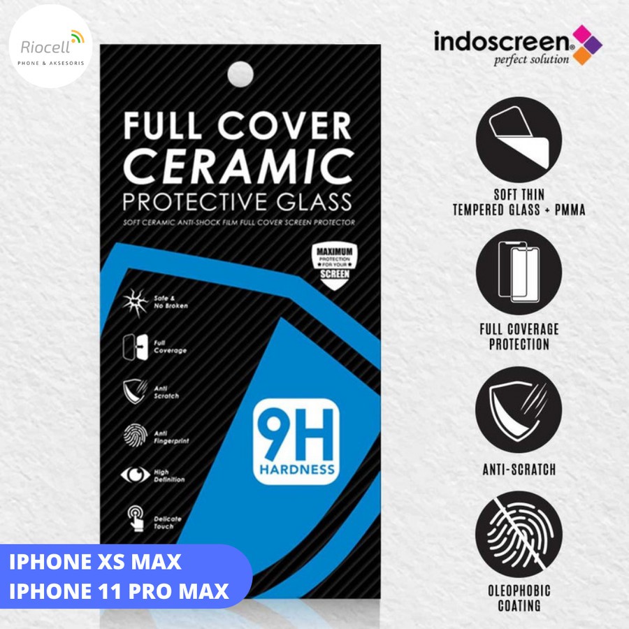 Tempered Glass Ceramic iPhone 11 PRO MAX / IPhone XS Max&quot; Indoscreen Anti Pecah