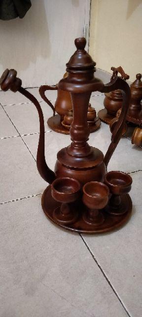 Teko Kayu Jati Model B Set 2 + 1
