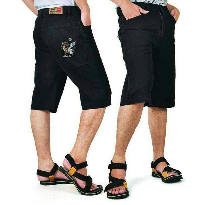 CELANA PENDEK JEANS LEVIS PRIA BLACK JAVA SEVEN ORIGINAL DISTRO JPU760