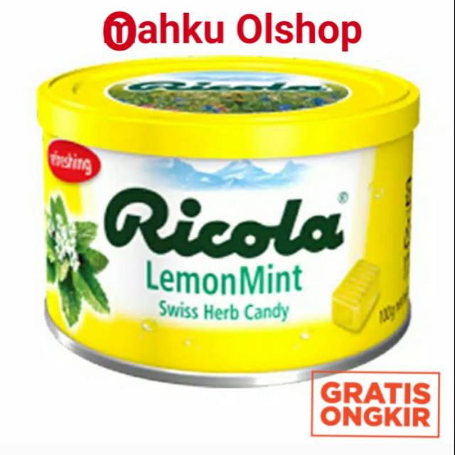 

[100gr] Permen Ricola sugar free lemon mint