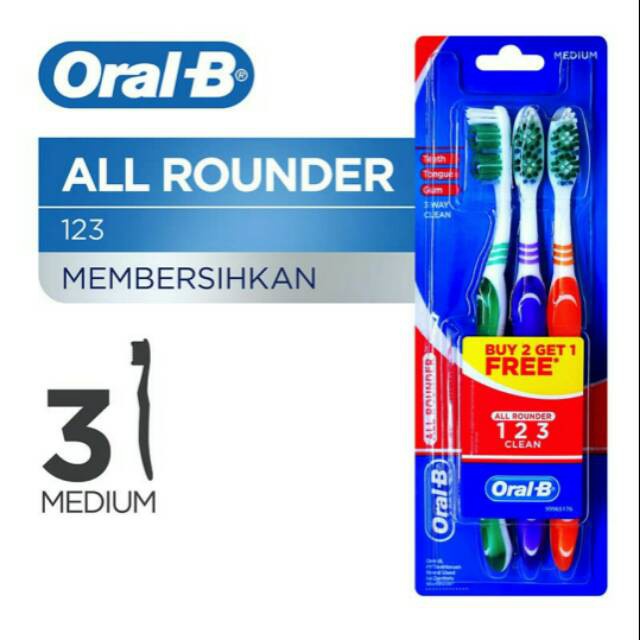 Oral B SIKAT GIGI 123 All Rounder Clean isi 3PC