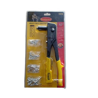 TANG RIVET BESTGUARD 10 INCH HITAM + PAKU / HAND RIVET