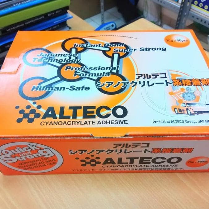 Lem Super Glue Alteco Instant Glue Japan Cyanoacrylate Botol Grade D Lebih Aman No Harmful Chemical