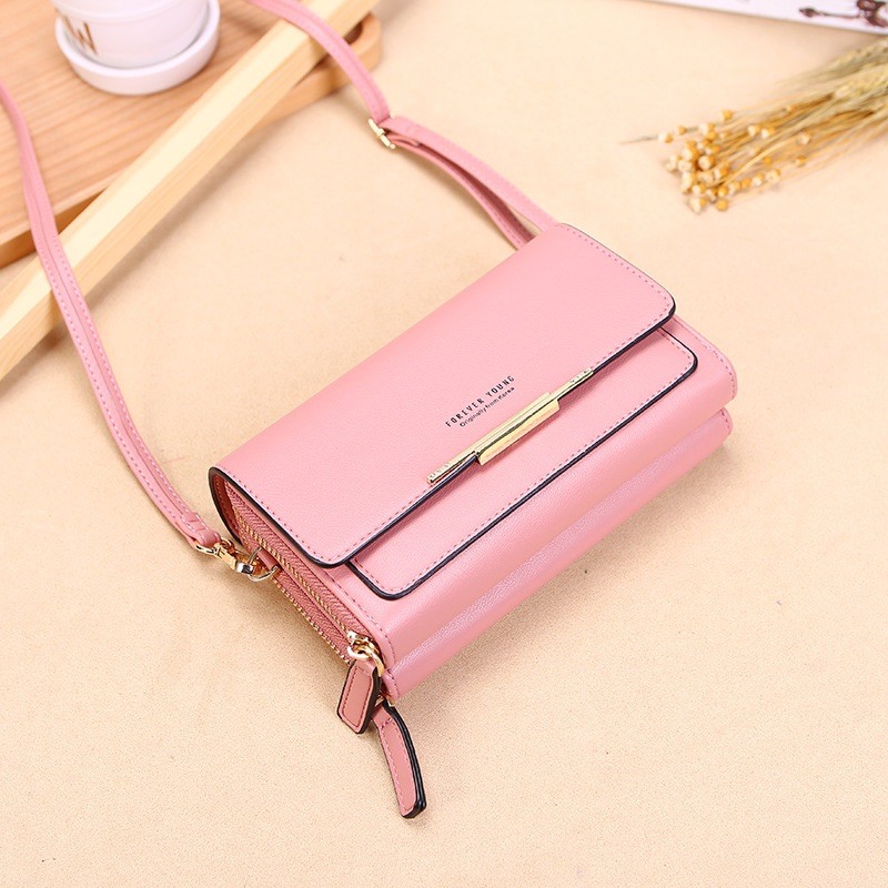 Tas Selempang Kulit Wanita Dompet Hp Cewek Handbag Sling Bag Multifungsi FY 9061