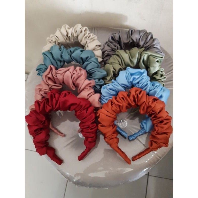 Bando Kerut Scrunchie / Bando Kerut / Bando scrunhie kerut gaya korea
