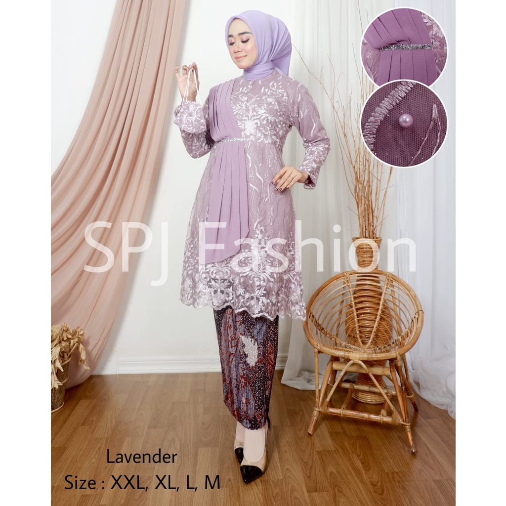 GRAND DESAIN KEBAYA TUNIK TERBARU/KEBAYA SELENDANG MODERN/KEBAYA PESTA/KEBAYA WISUDA/KEBAYA LAMARAN/KEBAYA KONDANGAN/KEBAYA TULLE TERBARU BY SPJ_FASHION/BEST SELLER KEBAYA NOW