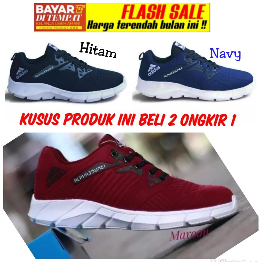 PROMO!!! Sepatu sneakers olahraga alphabounce pria wanita terbaik