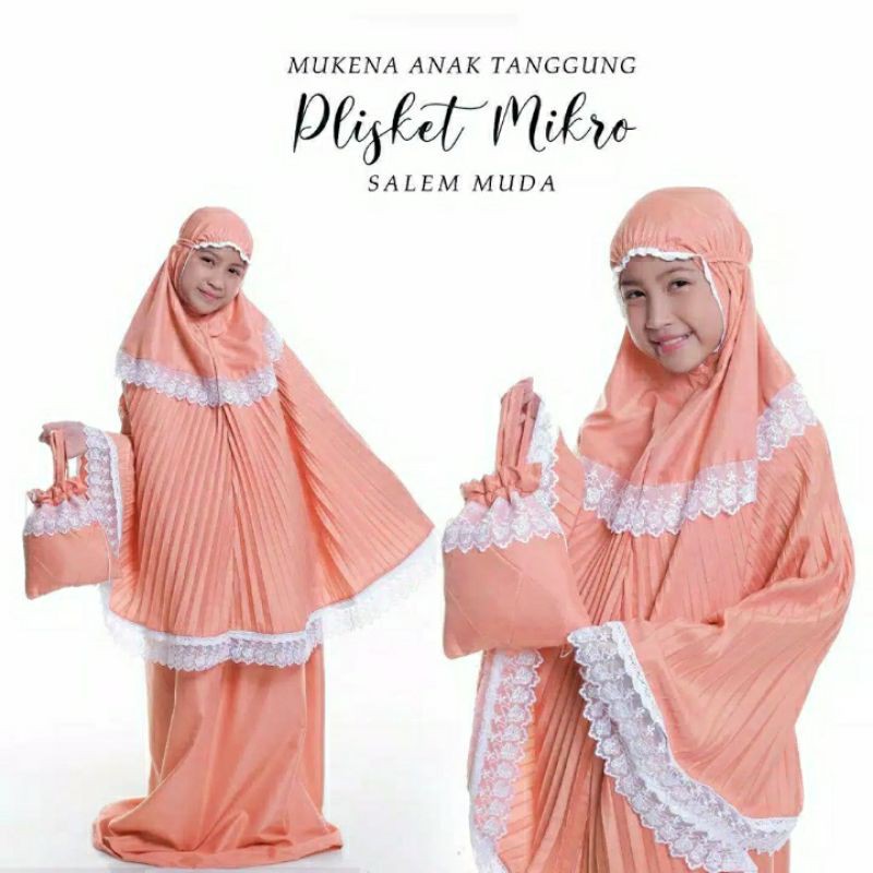 MUKENA PLISKET ANAK 7-12 TAHUN// MUKENA ANAK PEREMPUAN // MUKENA ANAK