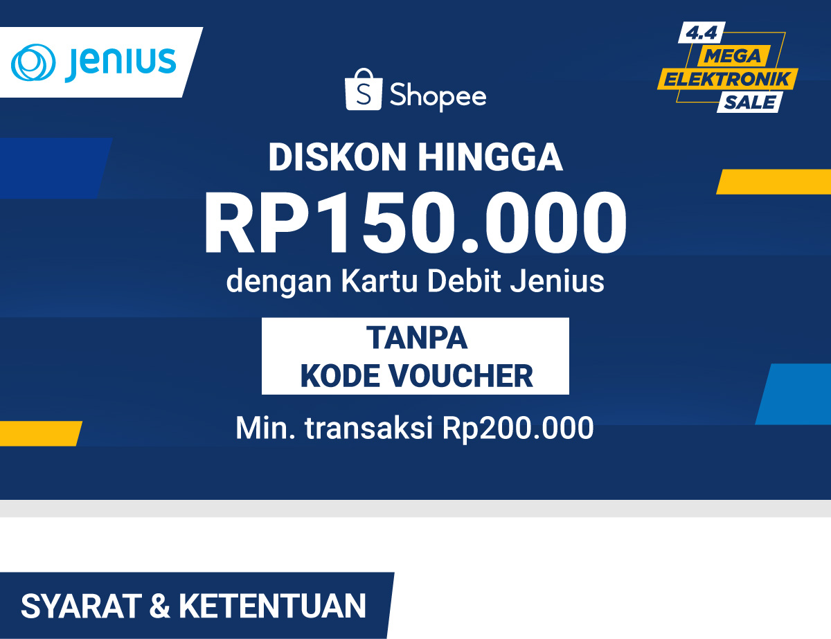 Diskon Hingga 150rb Pakai Kartu Debit Jenius