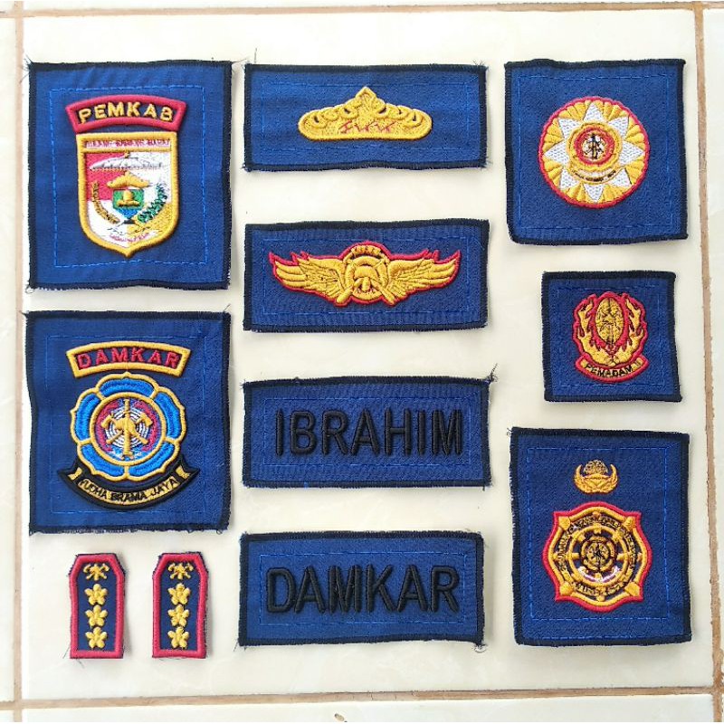 bordir timbul damkar