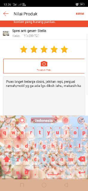 Sprei Anti Geser Sweety Ungu