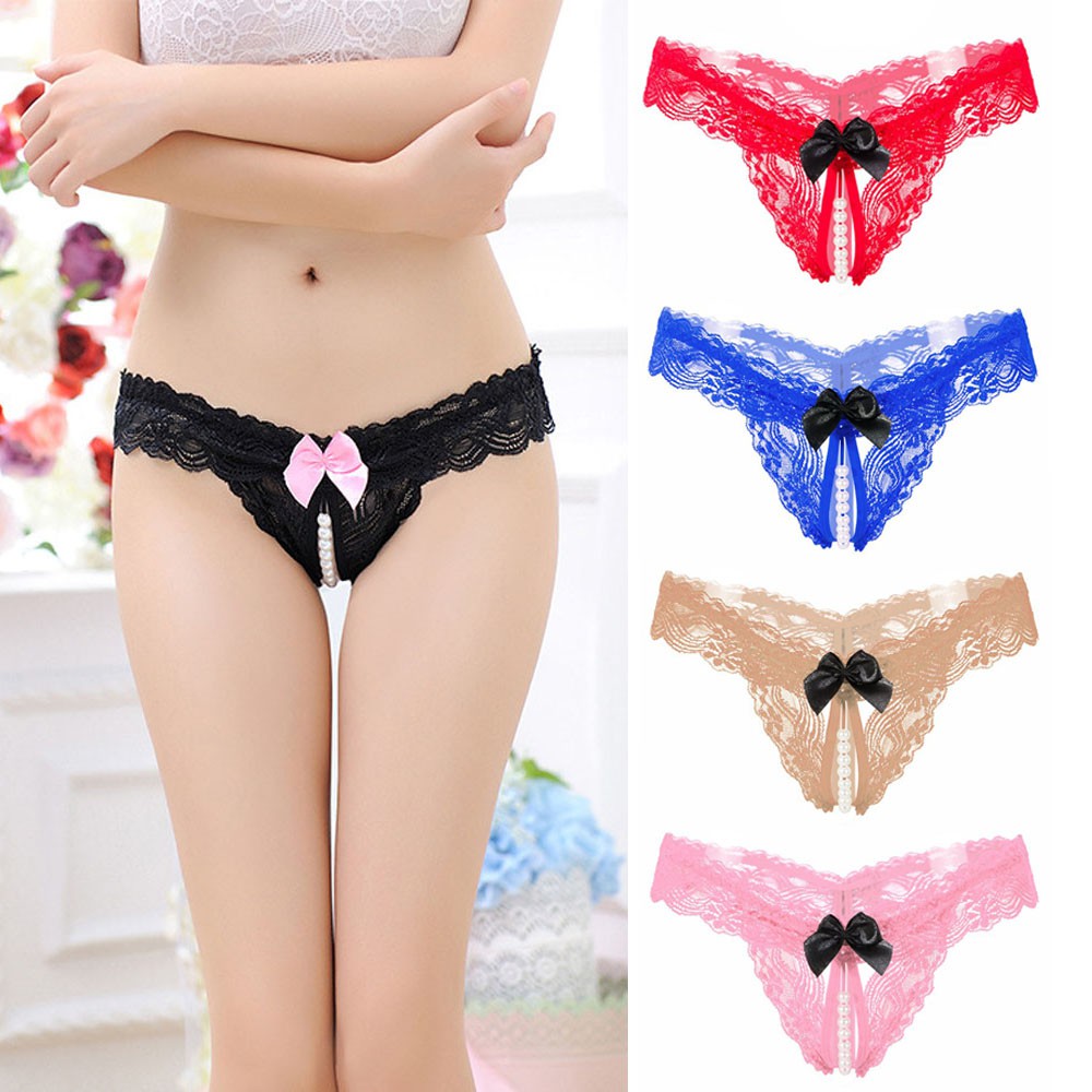 Hot Lady G-String Briefs Knickers Lace Thongs Panties Crotchless Underwear ...