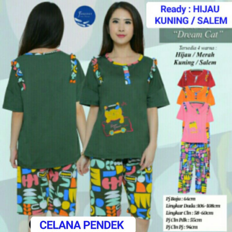 Baju Tidur Jumbo XXL Celana Pendek Forever Babydoll