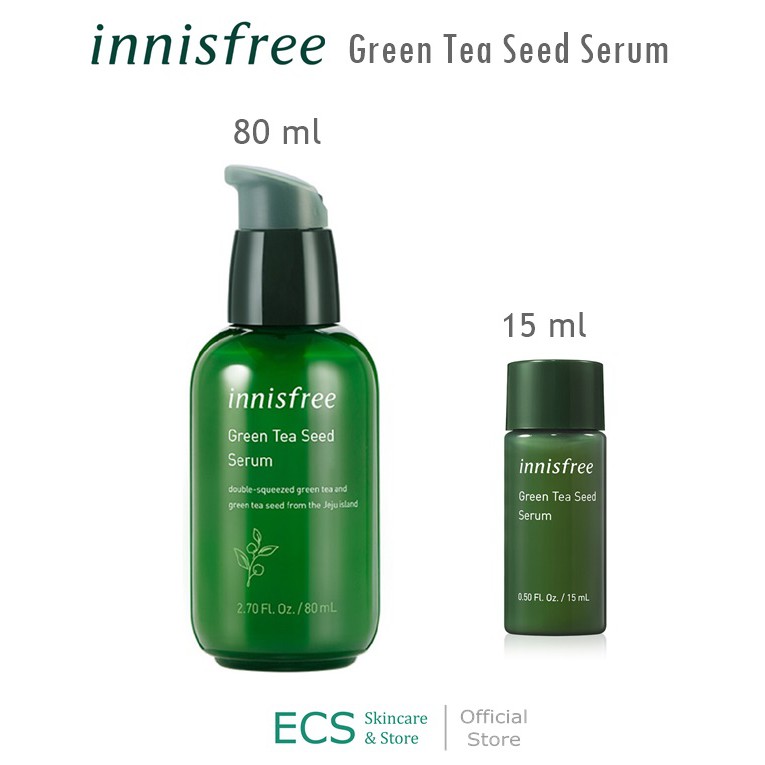 Innisfree Green Tea Seed Serum 80 ml Kemasan Baru Fullsize - Skincare Wajah Inisfree Innisfre Innesfree BPOM Serum Hijau