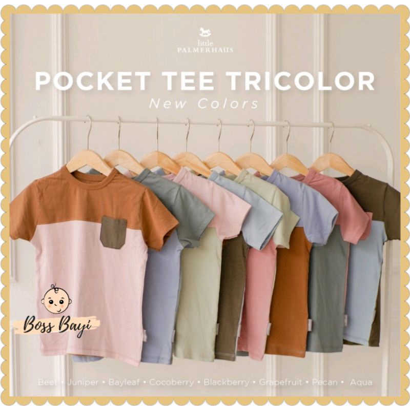 LITTLE PALMERHAUS Pocket Tee Tricolor - Kaos Atasan Anak Tiga Warna