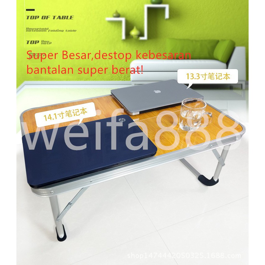 Promo!!! Meja Lipat Aluminium Laptop / Meja Belajar / Meja Sekolah