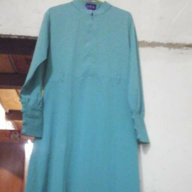 NEW set gamis hijau tosca muda