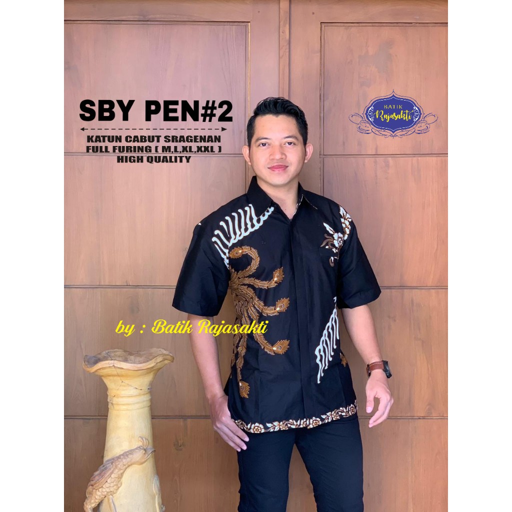 SBY PEN RAJASAKTI KEMEJA BATIK SOLO PRIA LENGAN PENDEK LAPIS FURING ATASAN BATIK PREMIUM MODERN KATUN HALUS BAHUWIRYA  BANAMITRA BANAMITRA PUTIH BANGSAWAN BAYU PUTRA BERLIAN BIRU BHARATAYUDA BIMASENA BIRENDRA BIRU INDAH BRAHMAKERTA BRAHMAKERTA MERAH BUDID