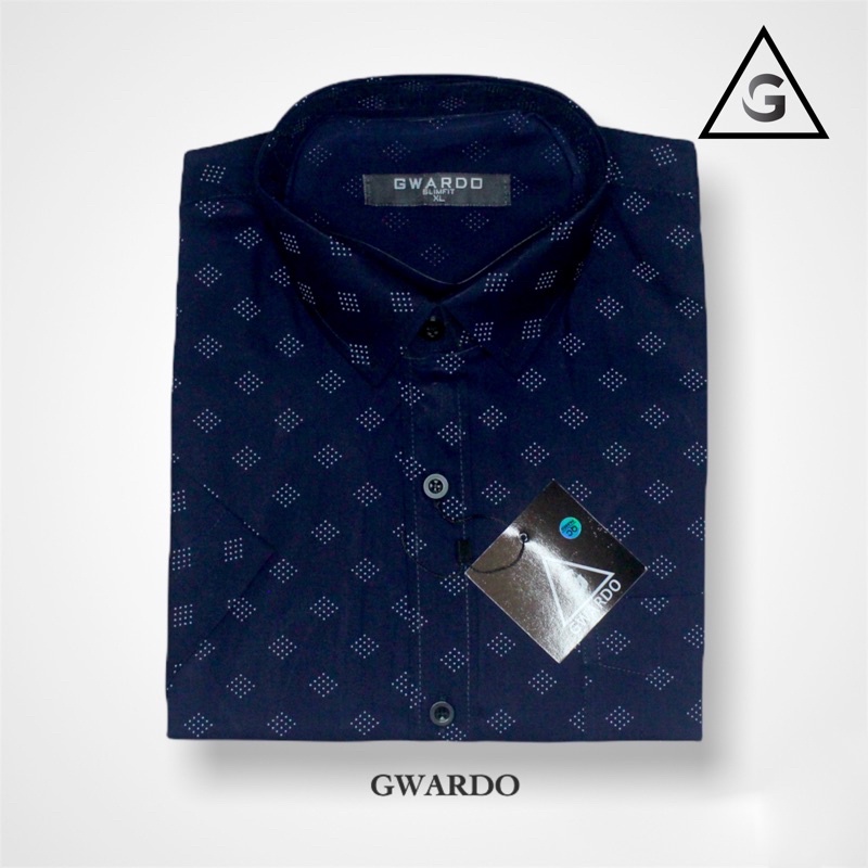 Kemeja Pria lengan Tangan Pendek dan Panjang / kemeja pria motif / kemeja putih pria / kemeja navy p