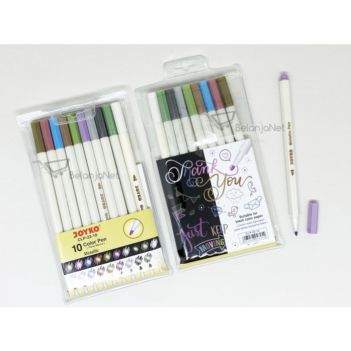 

Spesial Color Pen Pulpen Pena Warna Joyko Clp-22-10 Metallic 1 Set 10 Warna Gilaa!!!