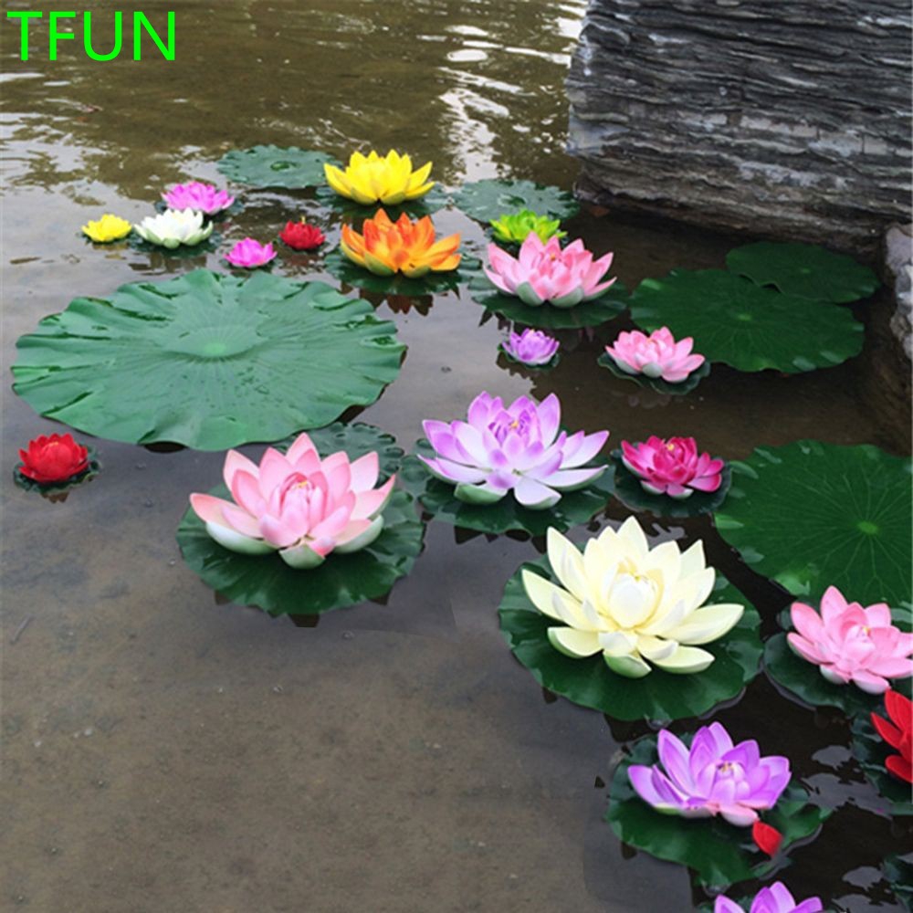 Tanaman Bunga Teratai Lily Apung 10cm Bahan Plastik Untuk Hiasan Kolam Shopee Indonesia